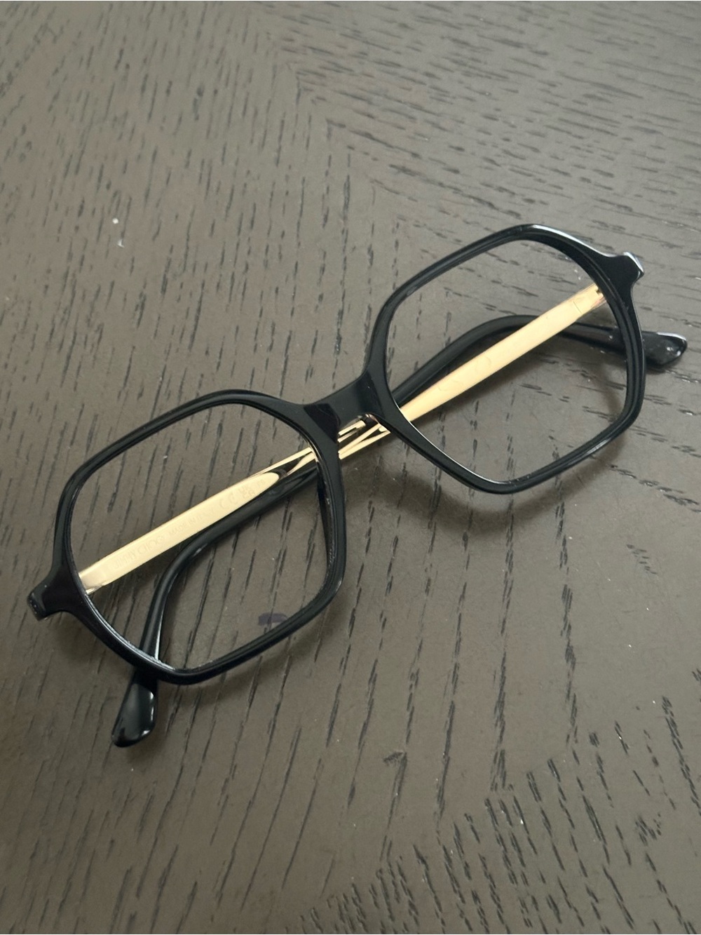 Jimmy Choo Black and Gold Glasses Frame